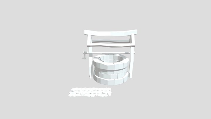 Low Poly Well 3D Model