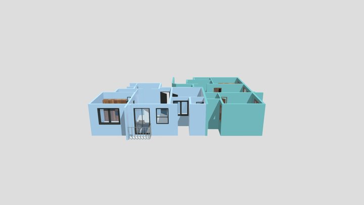 FDC Flat AMAN Udhares 2BR Apartment A and B type 3D Model