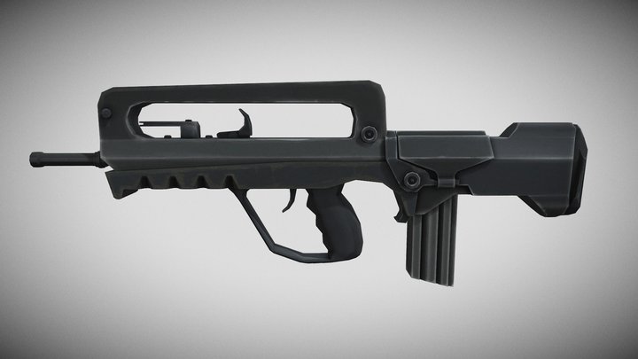 Famas — a weapon in a Roblox shooter. 3D Model