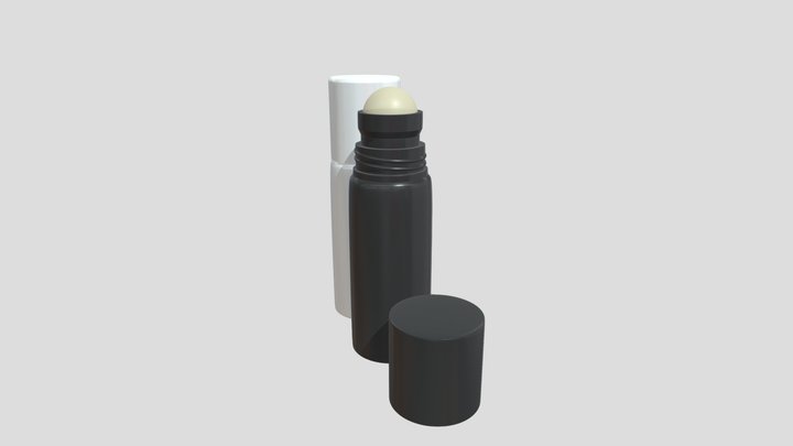 Black and White CBD Gel Rollers 3D Model