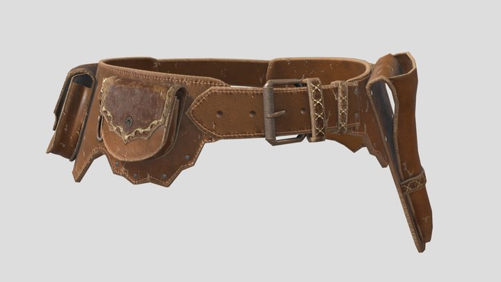 Gun Belt Texture Study 3D Model