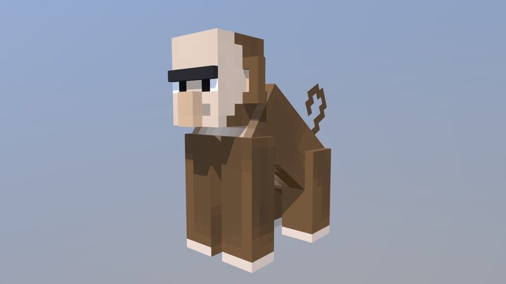 Minecraft - "Testificate Monkey" 3D Model