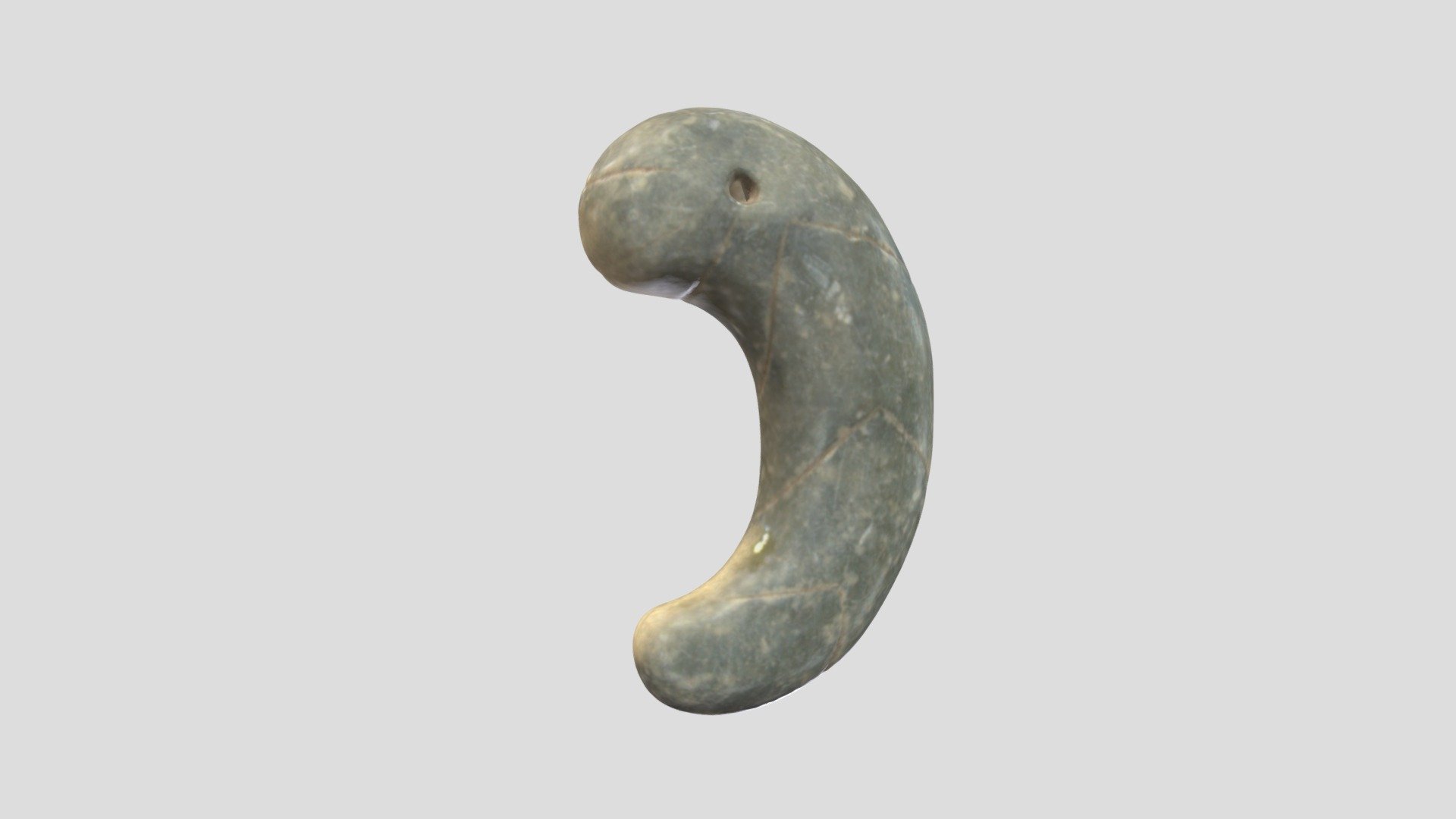 石製勾玉 stone magatama (curved bead) - Download Free 3D