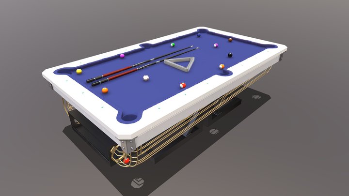 Pool Balls and Rack PBR 3D Model - 3D Models World