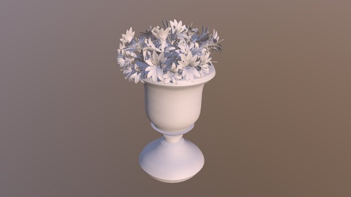 Flowers And Vase 3D Model
