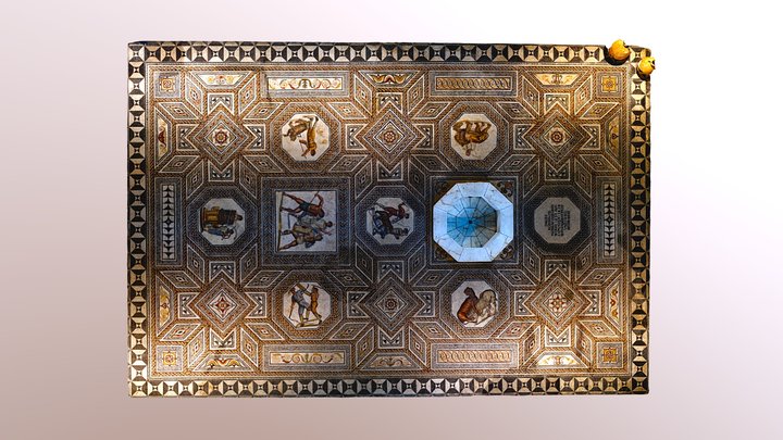 Mosaic from Nennig Roman Villa Perl Germany 3D Model