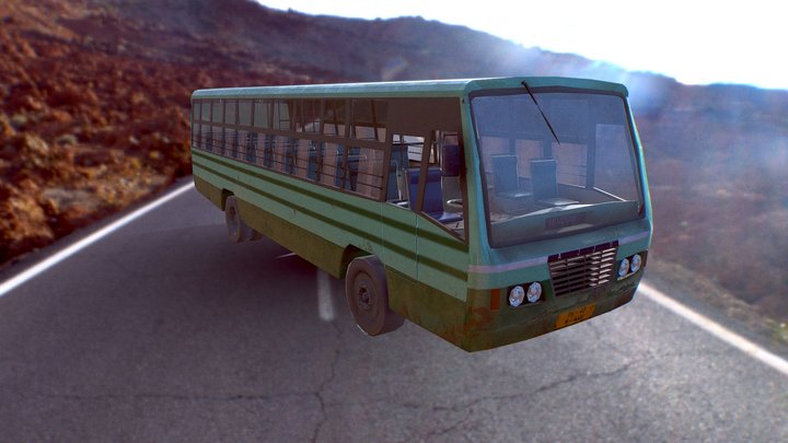 Town Bus 3D Model