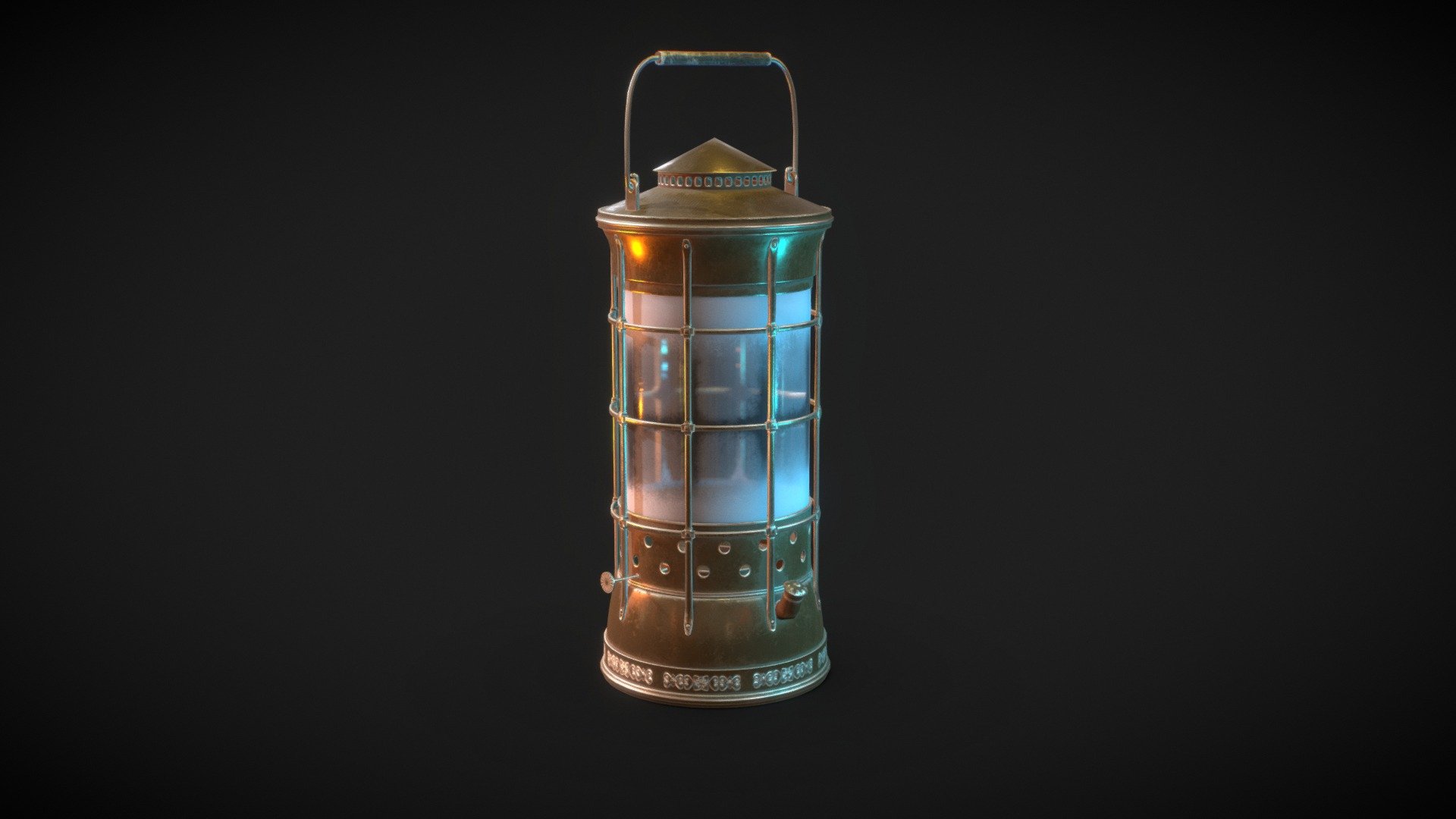 An old kerosene lamp