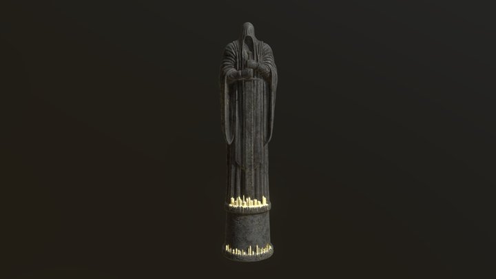 Dungeon guard statue 3D Model