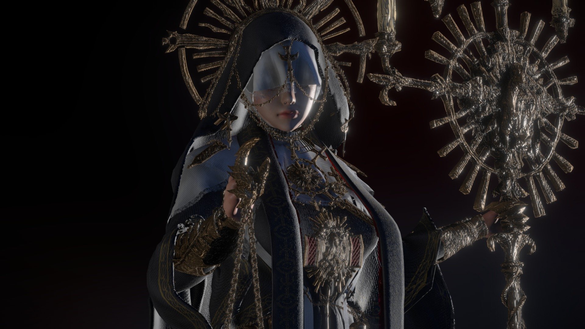 Dark Priestess - GameReady - 3D model by Cssia (@Cssia) [aaff5f8]