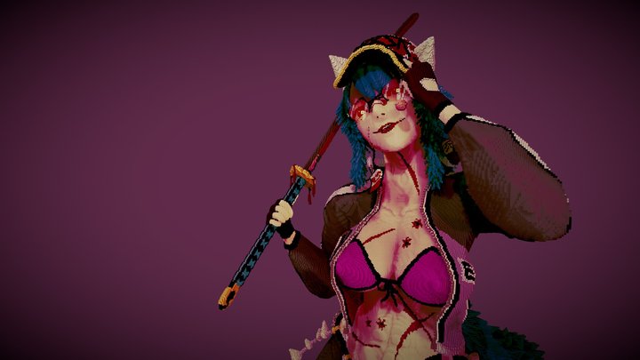 Minecraft－Wolf Girl 3D Model