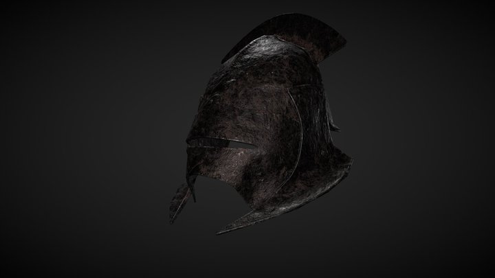 Uruk-Hai Lowpoly Helmet 3D Model