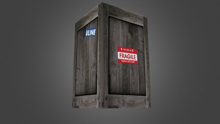 Vázquez's Crate 03 - Aperture Wooden Crate 3D Model