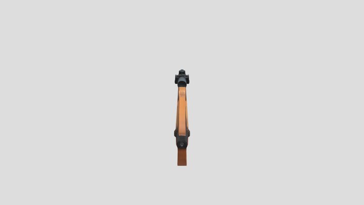 Modern wooden hunting crossbow with scope 3D Model