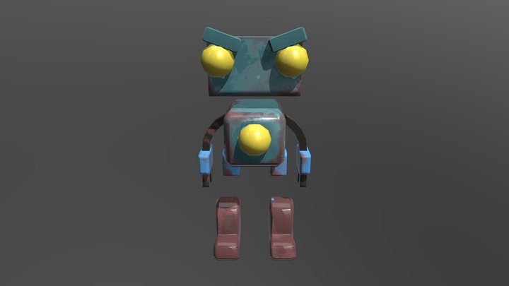 Blue Enemy Rig 3D Model