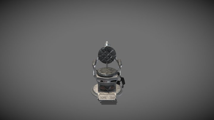 Barber electric chair 3D Model