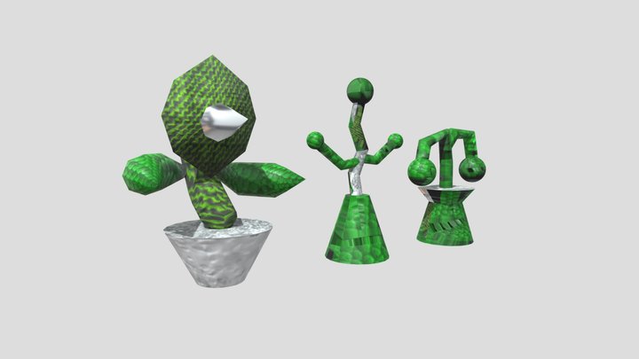 Alien Plants 3D Model