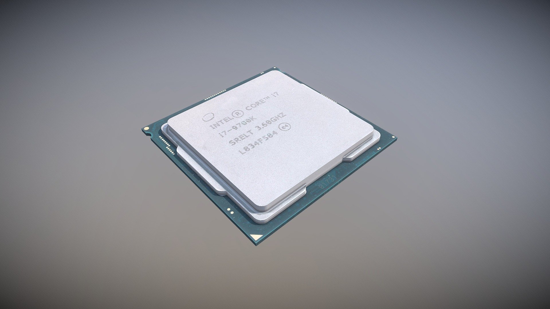 Cpu Intel Core I7 9700k 3d Model By Zon Digital Zondigital Technology Ab