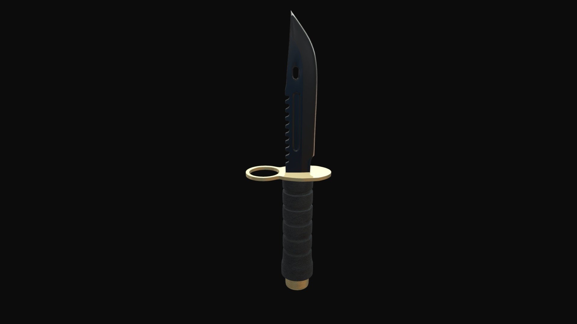 Gold Plated Combat Knife