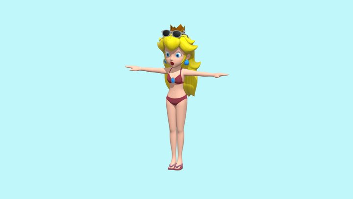 Princess Peach Swimsuit 3D Model