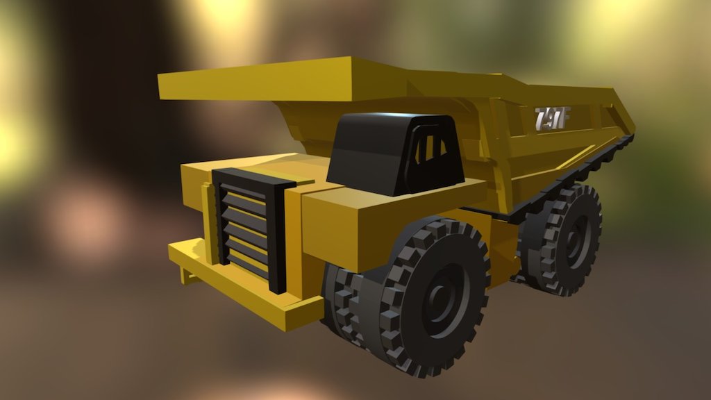 Caterpillar 797F, low poly — Sketchfab embed 3D viewer