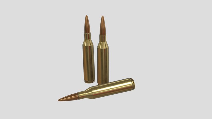 .338 Lapua Magnum 3D Model