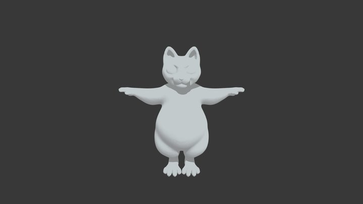 Gamer Cat Sculpt+ Achaval 3D Model