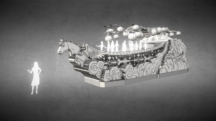 Muses Lantern Barge 3D Model
