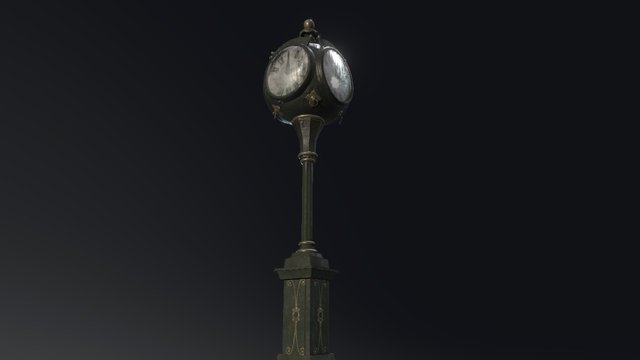 Town Square Clock 3D Model