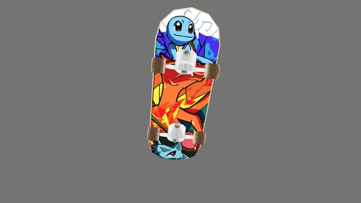 Skateboard Pokemon Trainer Charlie Hughes 3D Model