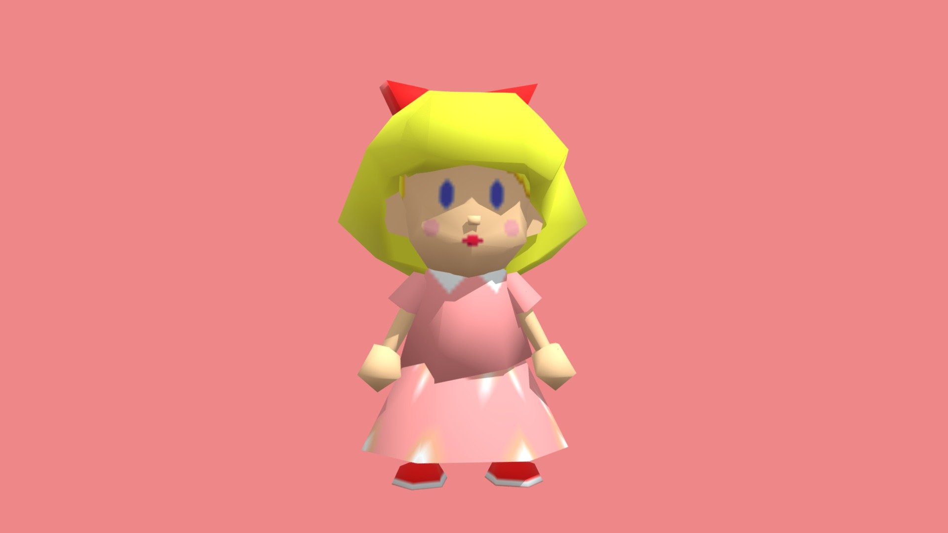 Custom Smash 64 - Paula Jones (mother Series) - 3d Model By Sugagirlowo 