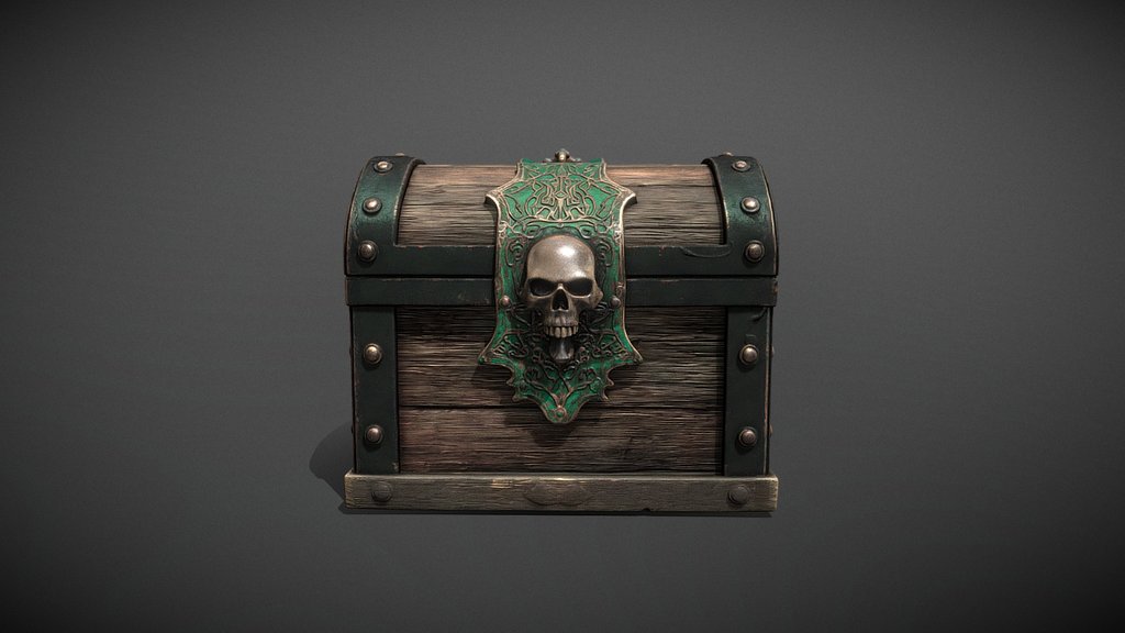 Gothic Skull Treasure Chest_Mm