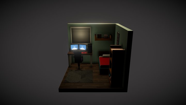 Isometric Room 3D Model