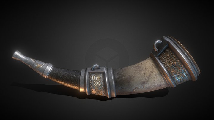 Assassin's Creed Valhalla Fan Art Horn 3D Model