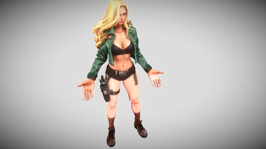 Car Repair Blonde Woman