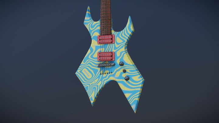 BC Rich Warlock guitar 3D Model