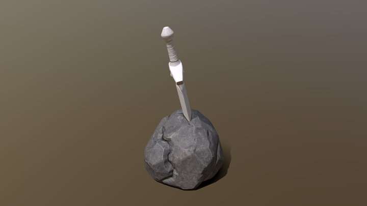Sword And Stone 3D Model