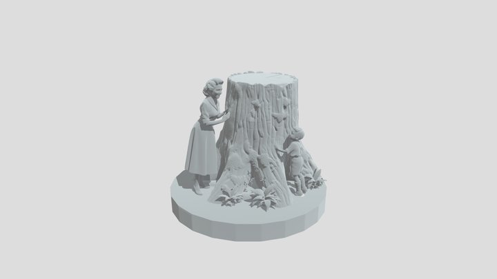 Hugging the Giant Tree 3D Model