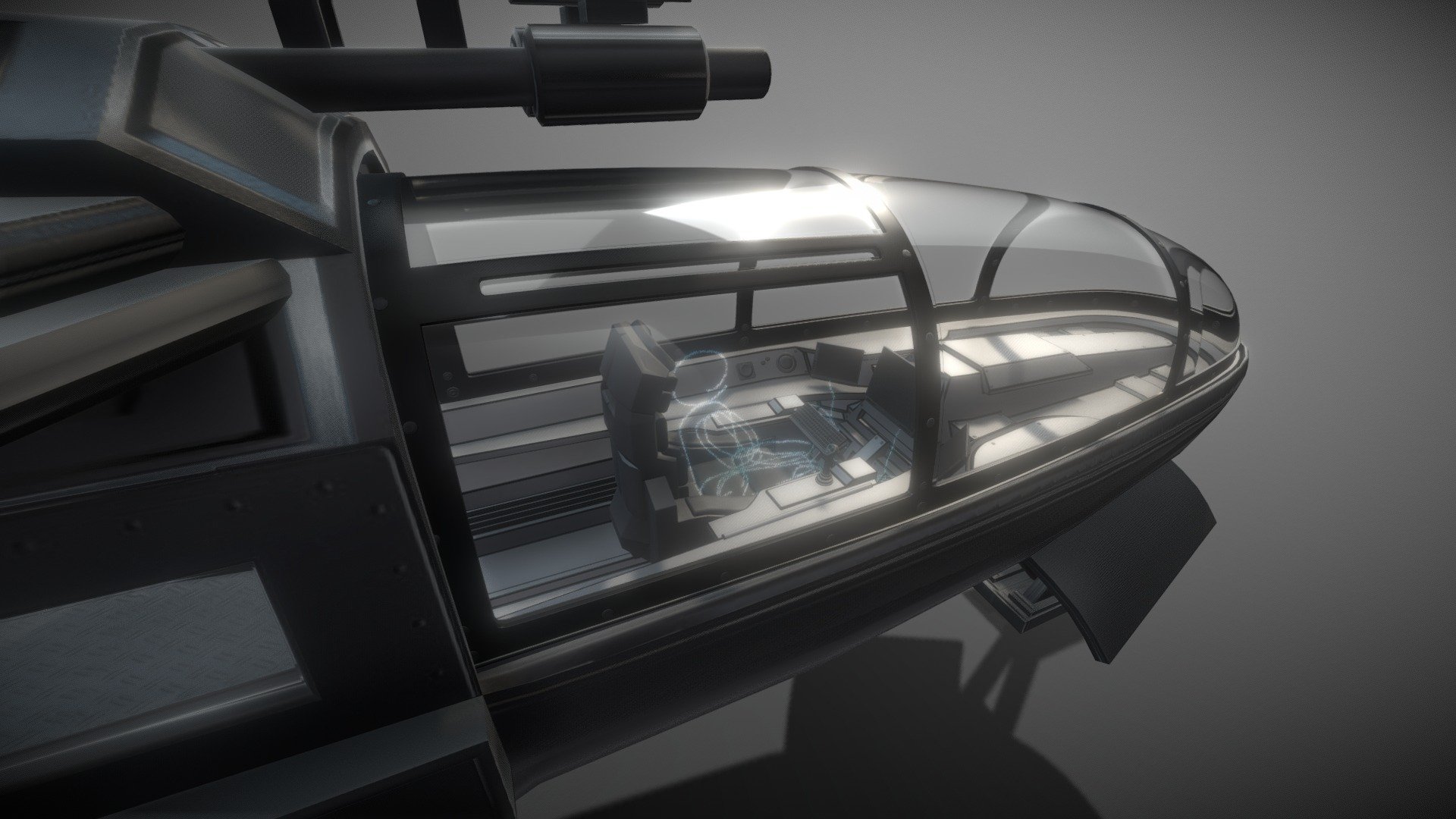 New Futuristic Jet Cockpit (Wip-5) - 3D model by 3DHaupt (@dennish2010 ...