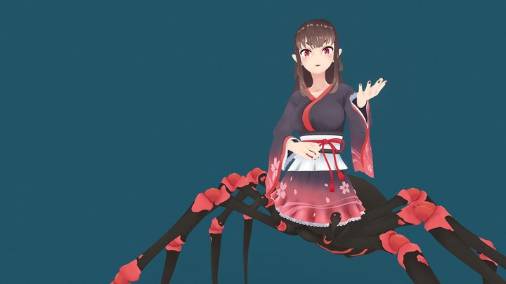 Monster Girl Arachne 3D Model