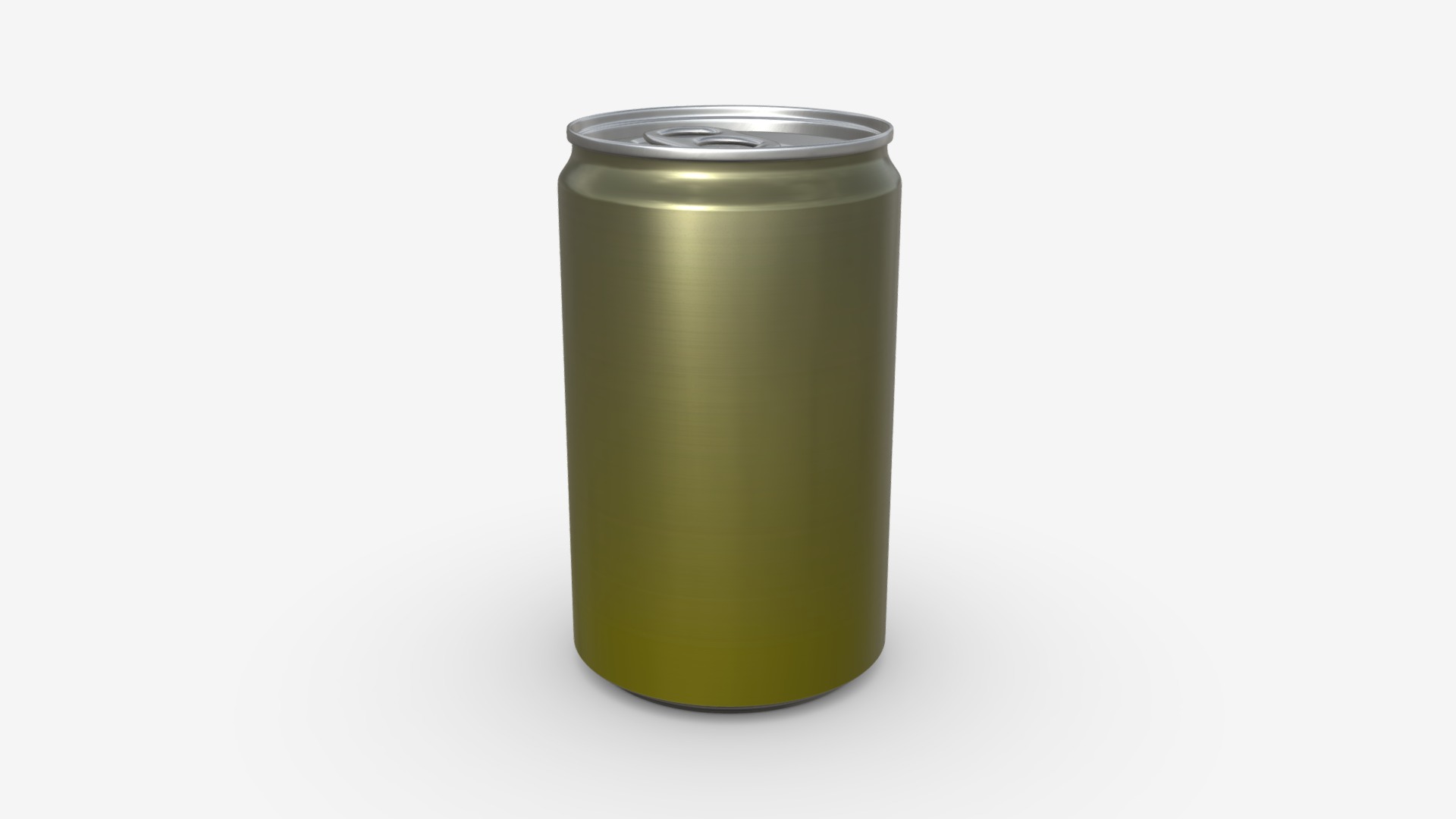 3D model Slim beverage can 150ml 5oz - This is a 3D model of the Slim beverage can 150ml 5oz. The 3D model is about a green cylindrical container.