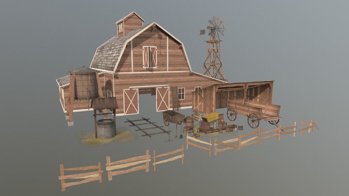 Farm Assets 3D Model