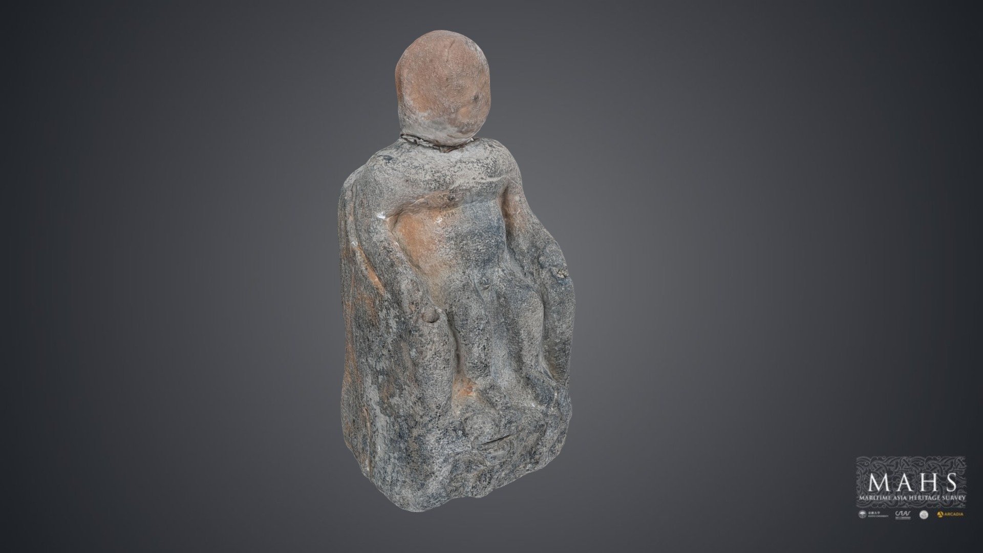 Figurine of Seated Man (Tukkata Sia Ka Ban) — Sketchfab embed 3D viewer