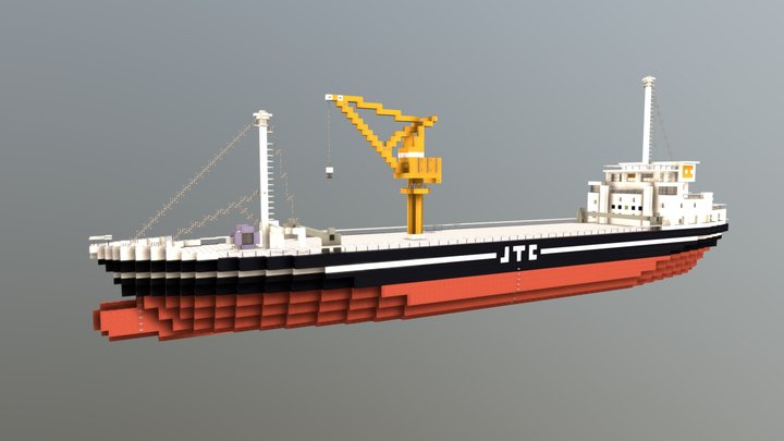[Minecraft] Cargo ship 3D Model