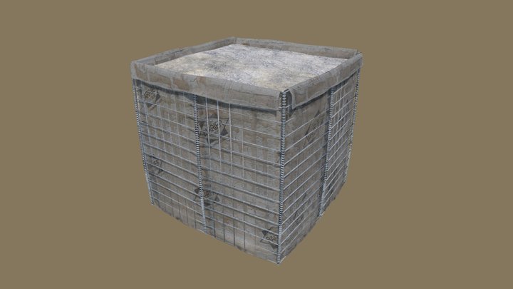 Hesco Barrier PBR 3D Model