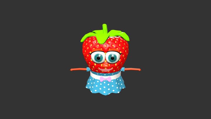 Strawberry Girl 3D Model