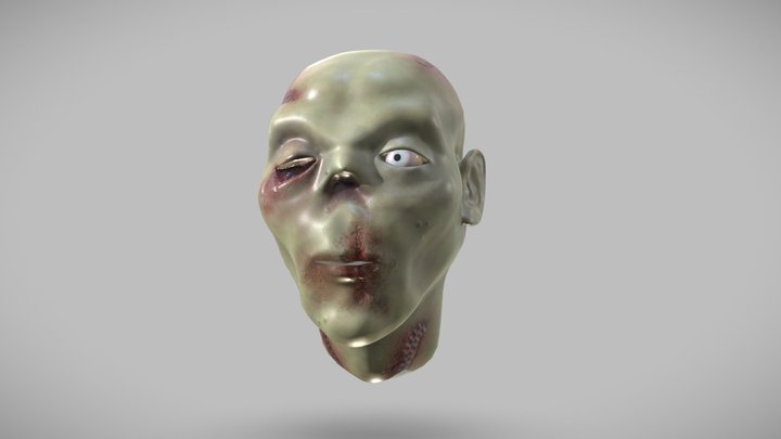 Mod_Orga-Zombie_head 3D Model
