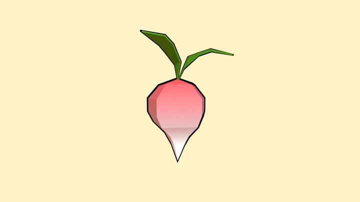 Radish 3D Model