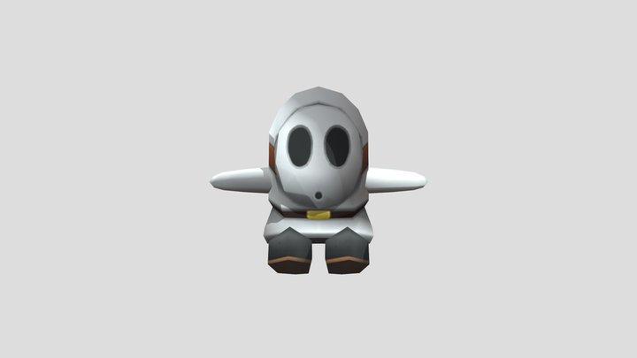 White Shy Guy (MK7) 3D Model