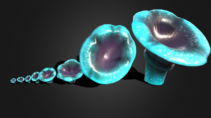 Trumpet Plant (Blue) – Free 3D Model STL